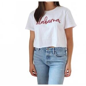 NEW ELLSWORTH + IVEY alabama chainstitch t-shirt in white